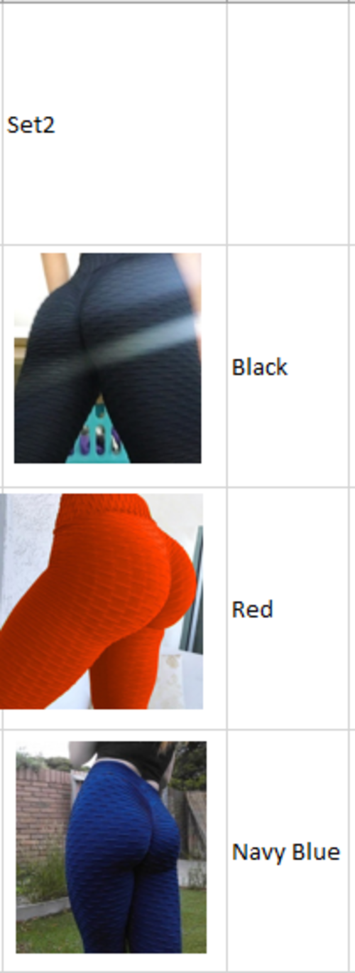 Set of 3 - Leggings Ruched Butt Shapewear Tights Yoga Pants