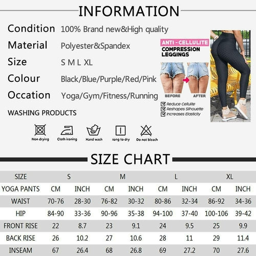 Set of 3 - Leggings Ruched Butt Shapewear Tights Yoga Pants